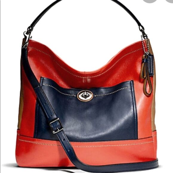 NWOT Coach Park Leather Color Block Convertible Carrie Tote Bag D-1381 F24065 - Picture 12 of 12